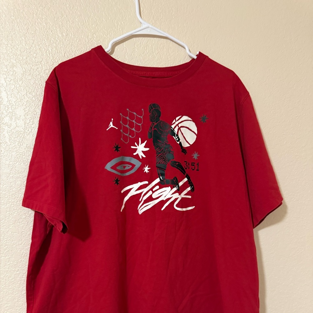 New Nike Jordan Women's Boxy T-Shirt Color GYM RED Size 2X